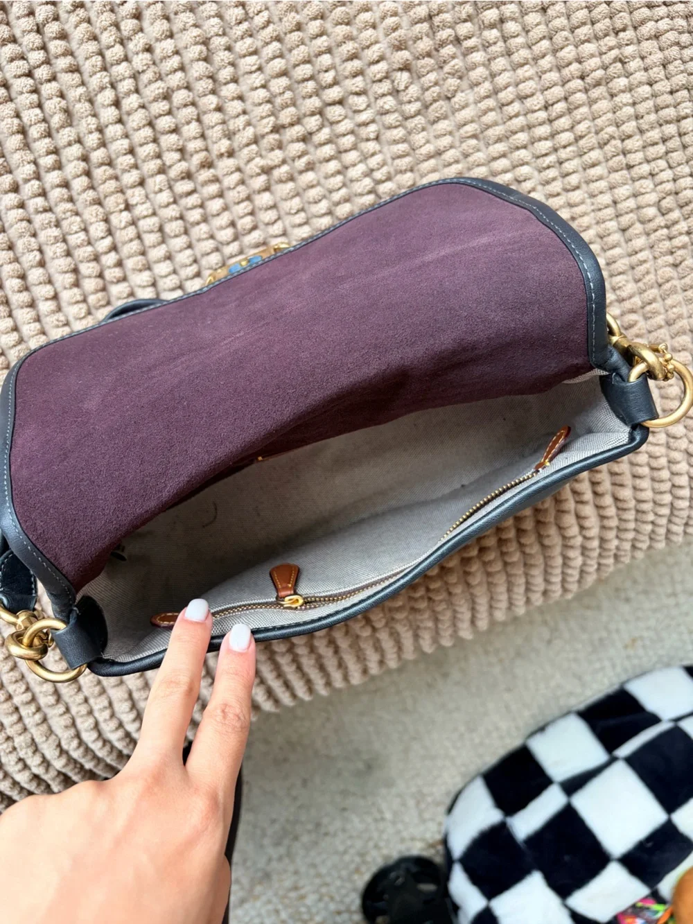 Coach Black/Brass Soft Tabby Shoulder Bag